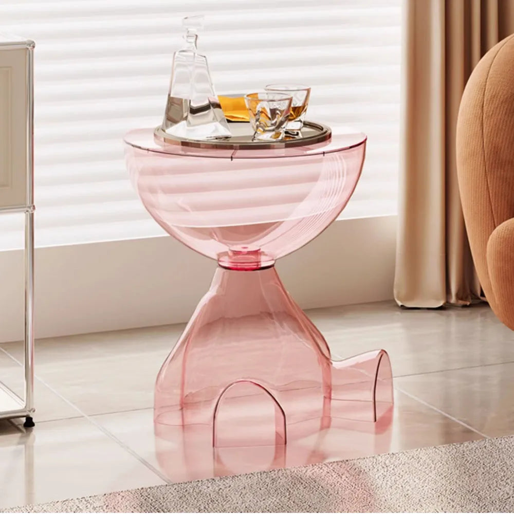 Transparent Small Flat Head Coffee Table