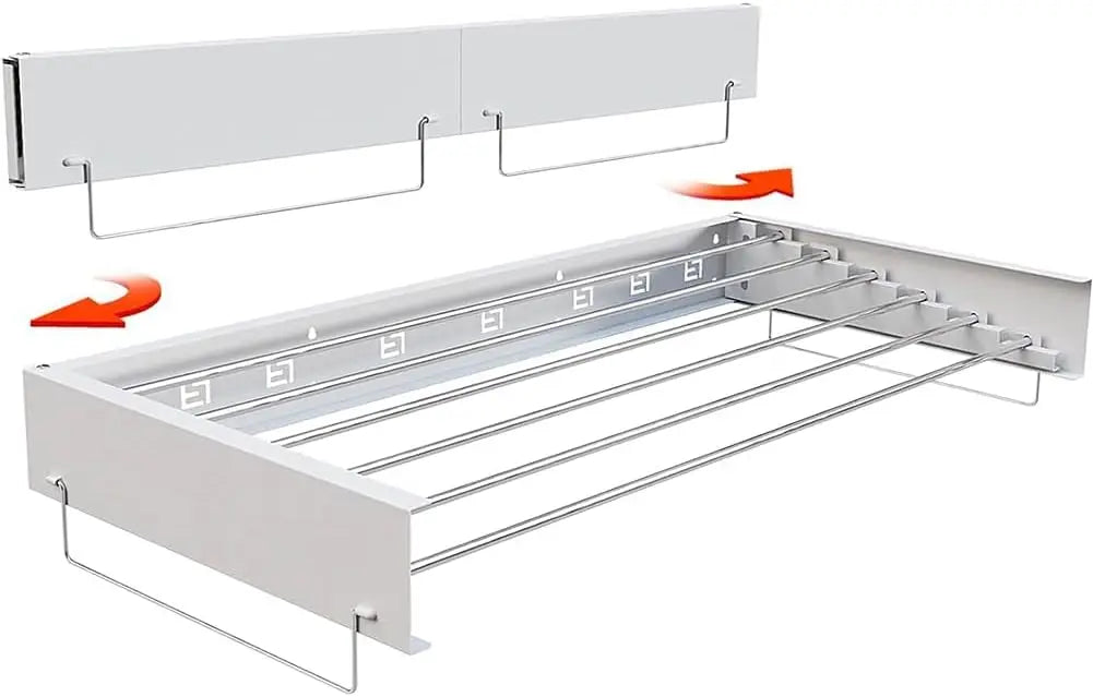 Wall-Mounted Collapsible Drying Rack Space Saver