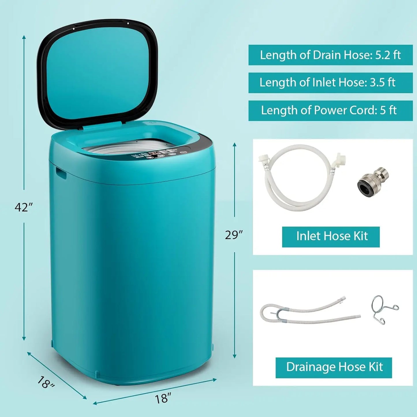 All-in-One Washer Spinner Combo w/Drain Pump