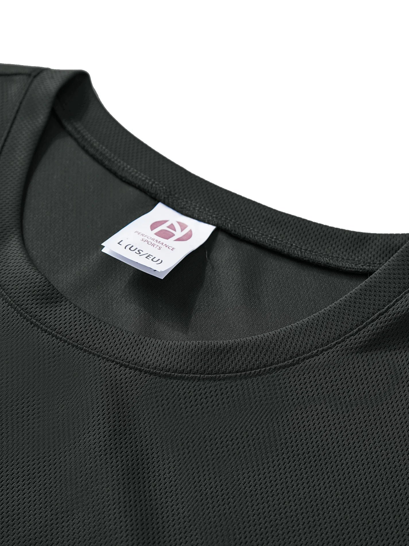 Men's Solid Color Round Neck T-shirt for Fitness and Running