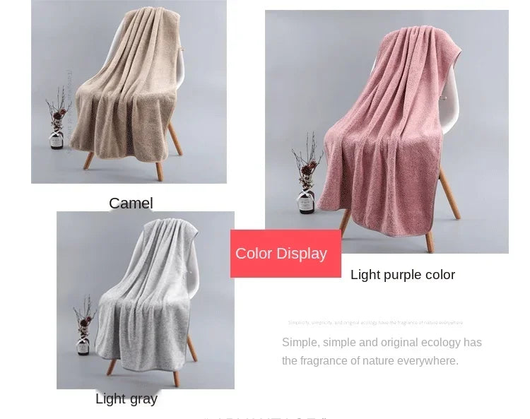 Bamboo Charcoal Coral Velvet Bath Towel