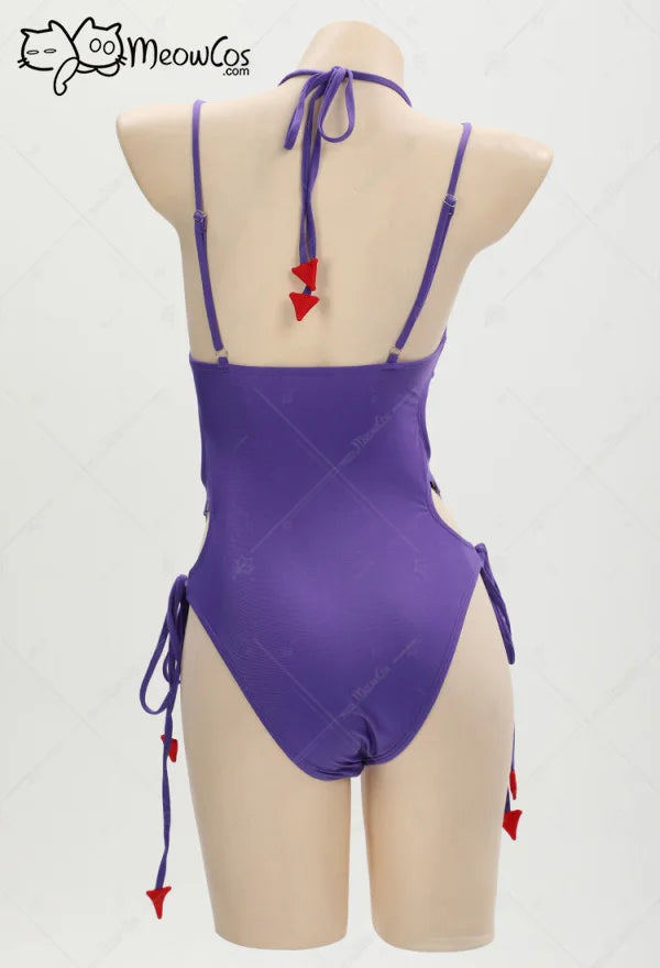Purple Ghost Women Gothic Swimwear