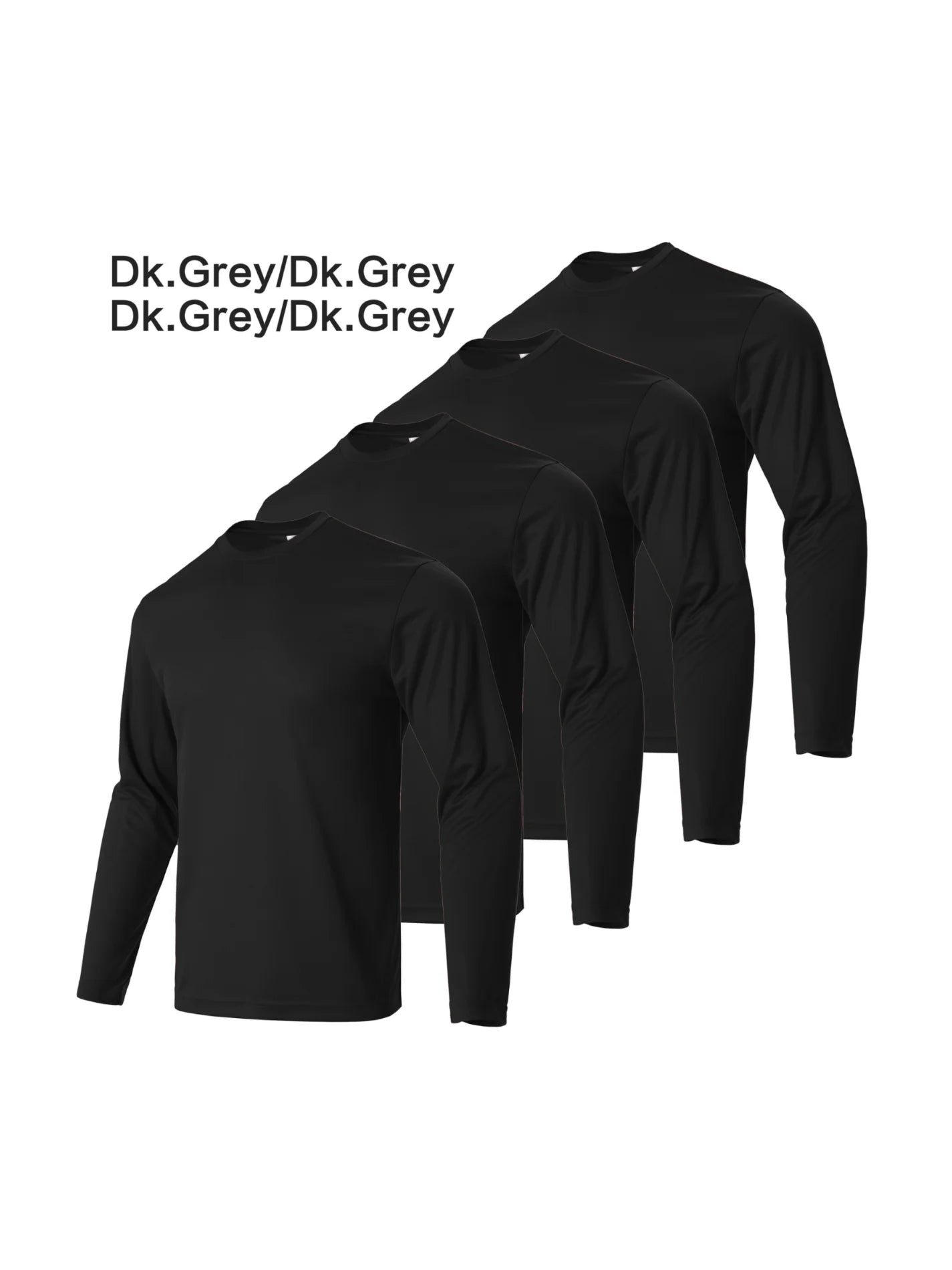 Men's Solid Color Round Neck T-shirt for Fitness and Running