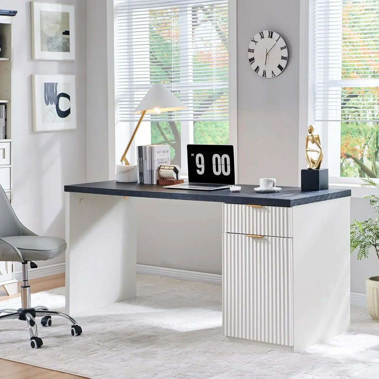 Modern Executive Desk with Storage