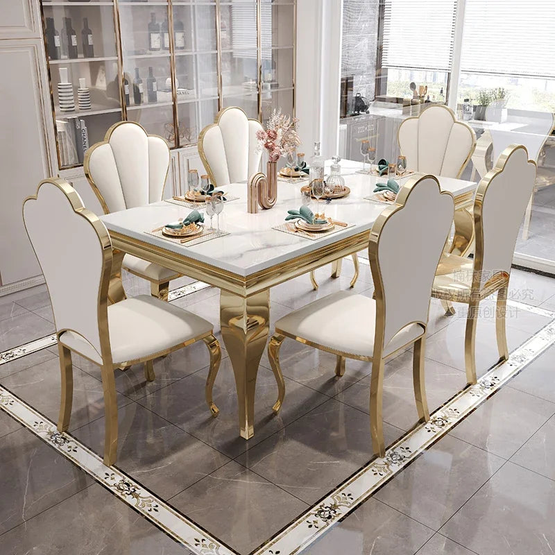Marble Luxury Dining Table a Unique Gold