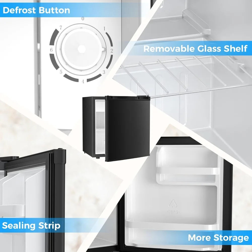 Mini Fridge with Freezer with Single Reversible Door