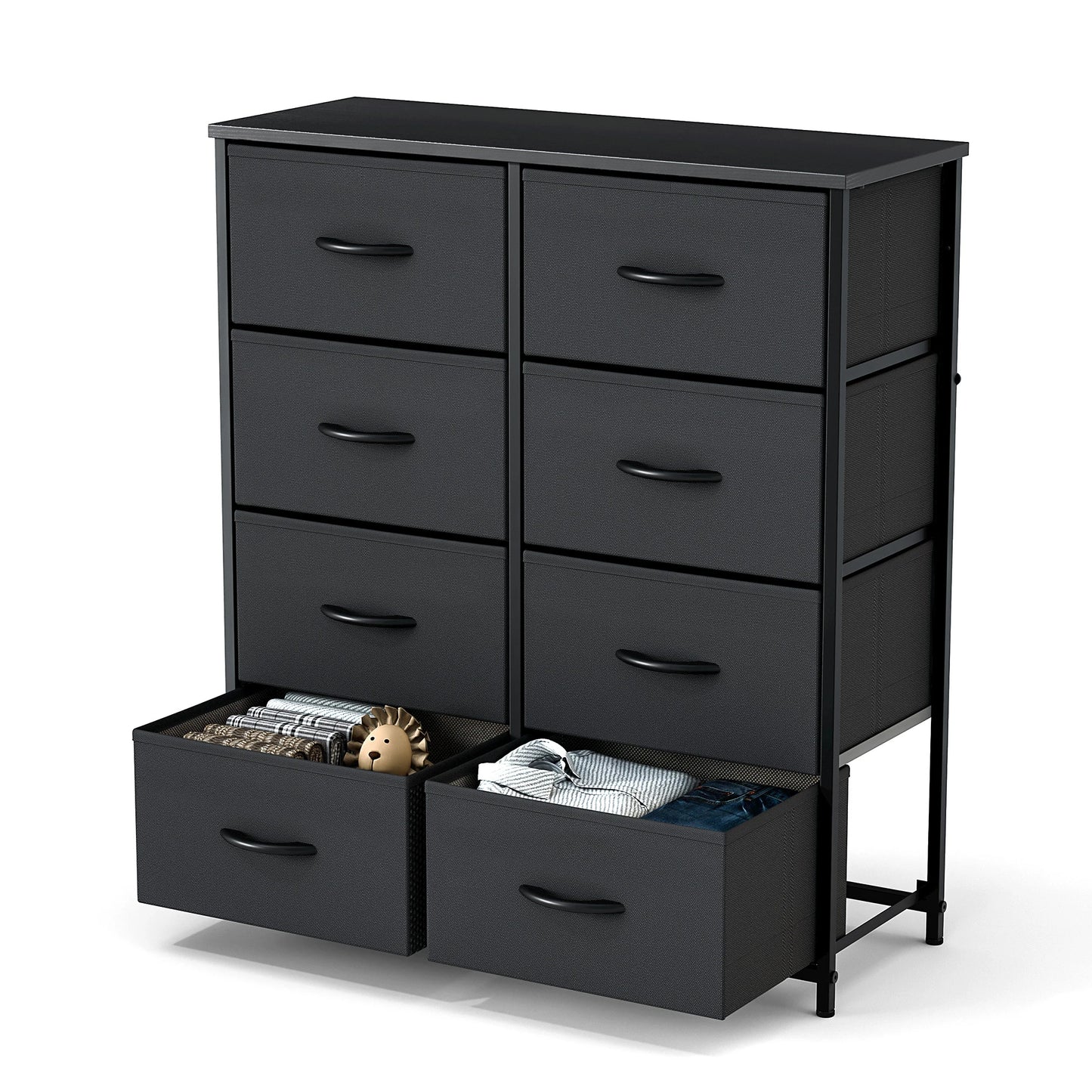Children's Wardrobe With 8 Fabric Drawers
