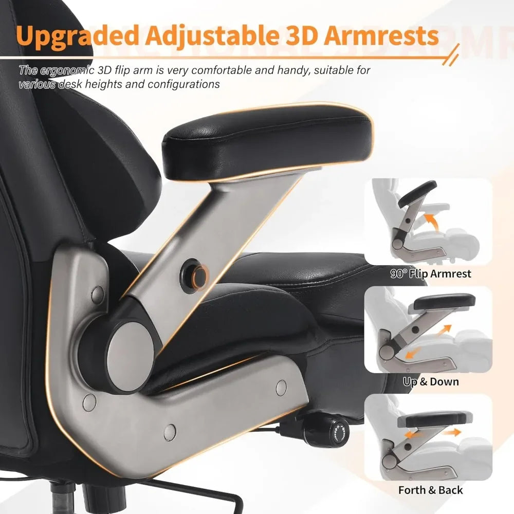 Large Computer Chair with Adjustable Lumbar Support
