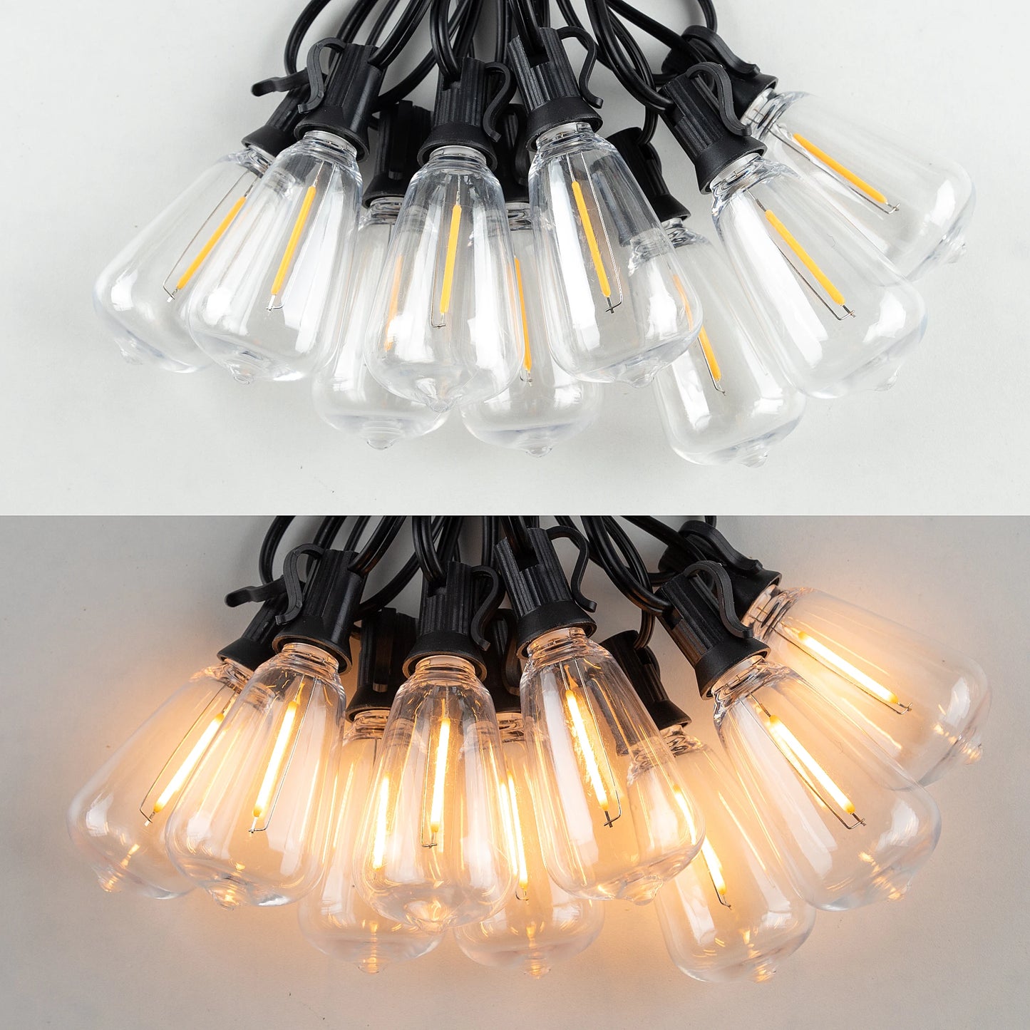 Patio String Garland LED Lights Connectable Waterproof Plastic Bulb