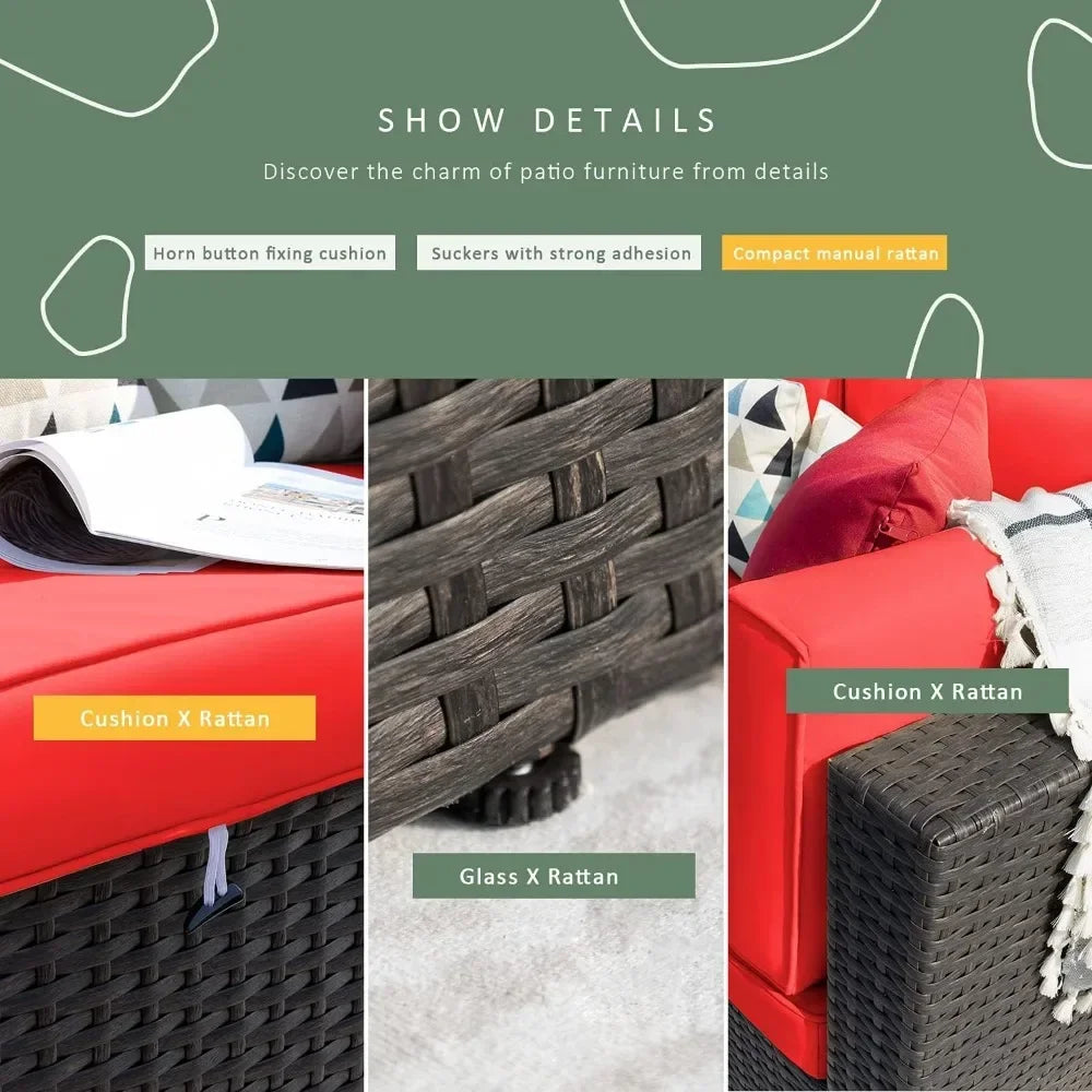 Patio Furniture Sofa Sets - All-Weather Sofa