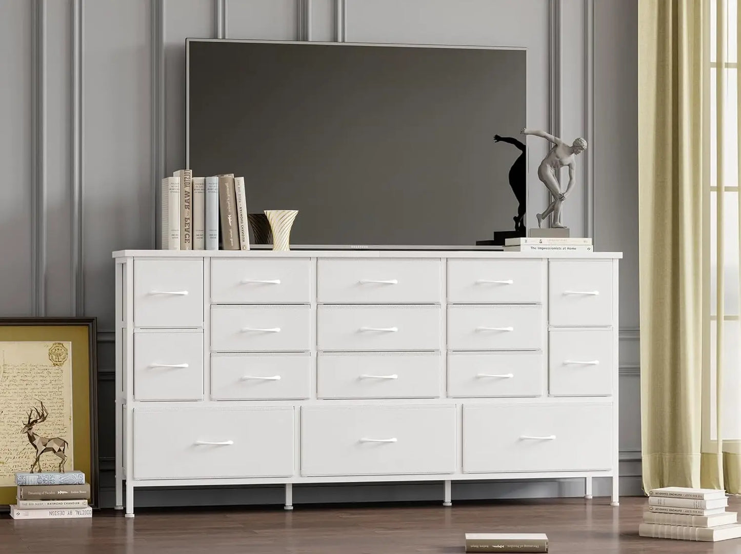 Long Dresser with 16 Large Drawers