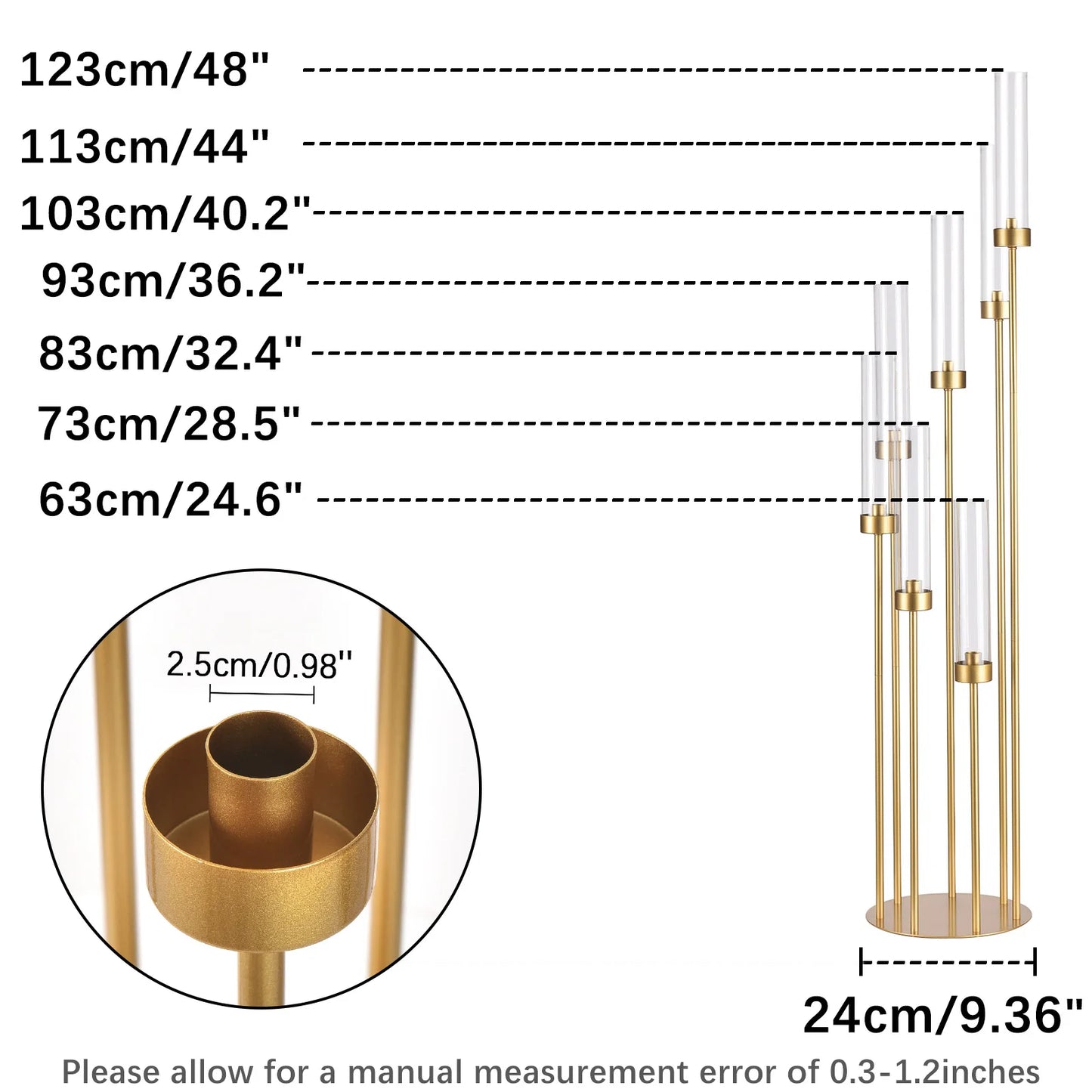 7 Arms Floor Candelabra