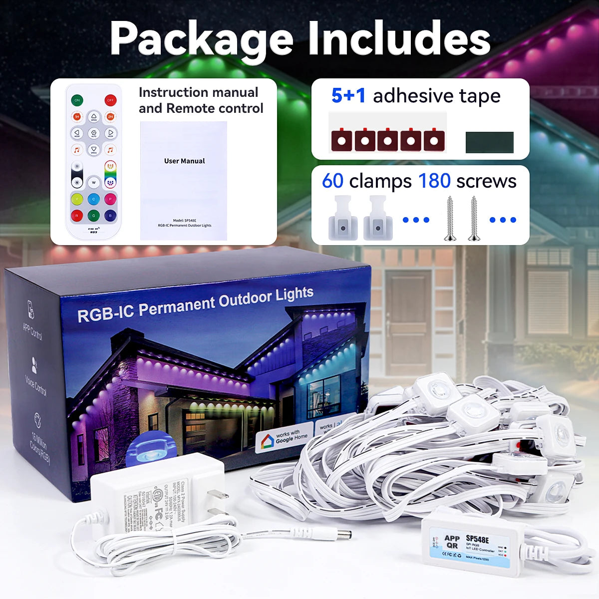 Patio Permanent Outdoor Smart RGB Lights