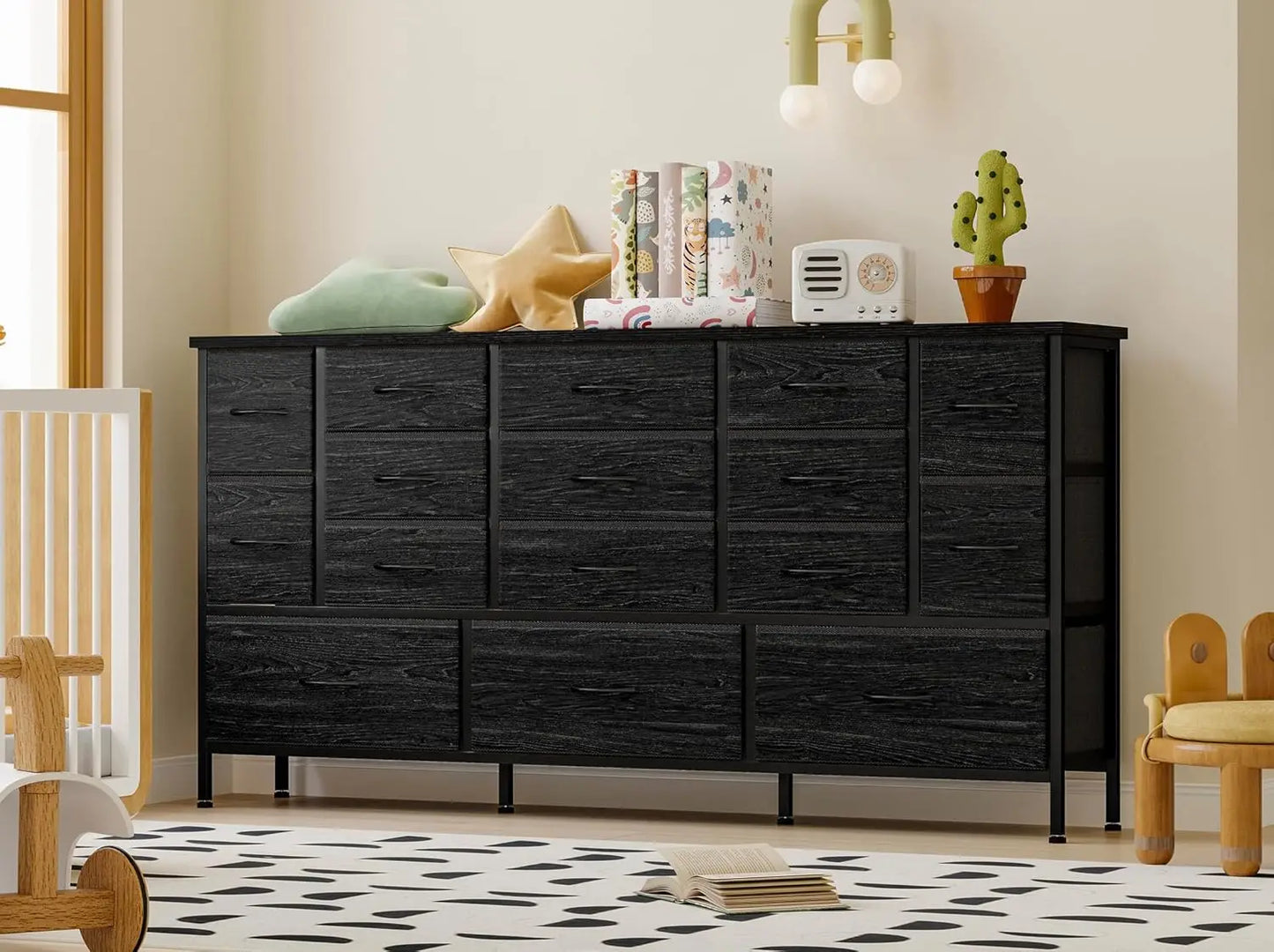 Long Dresser with 16 Large Drawers