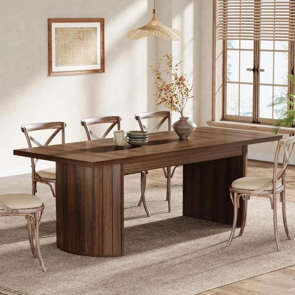 Extra Long Dining Table with Wooden Tabletop