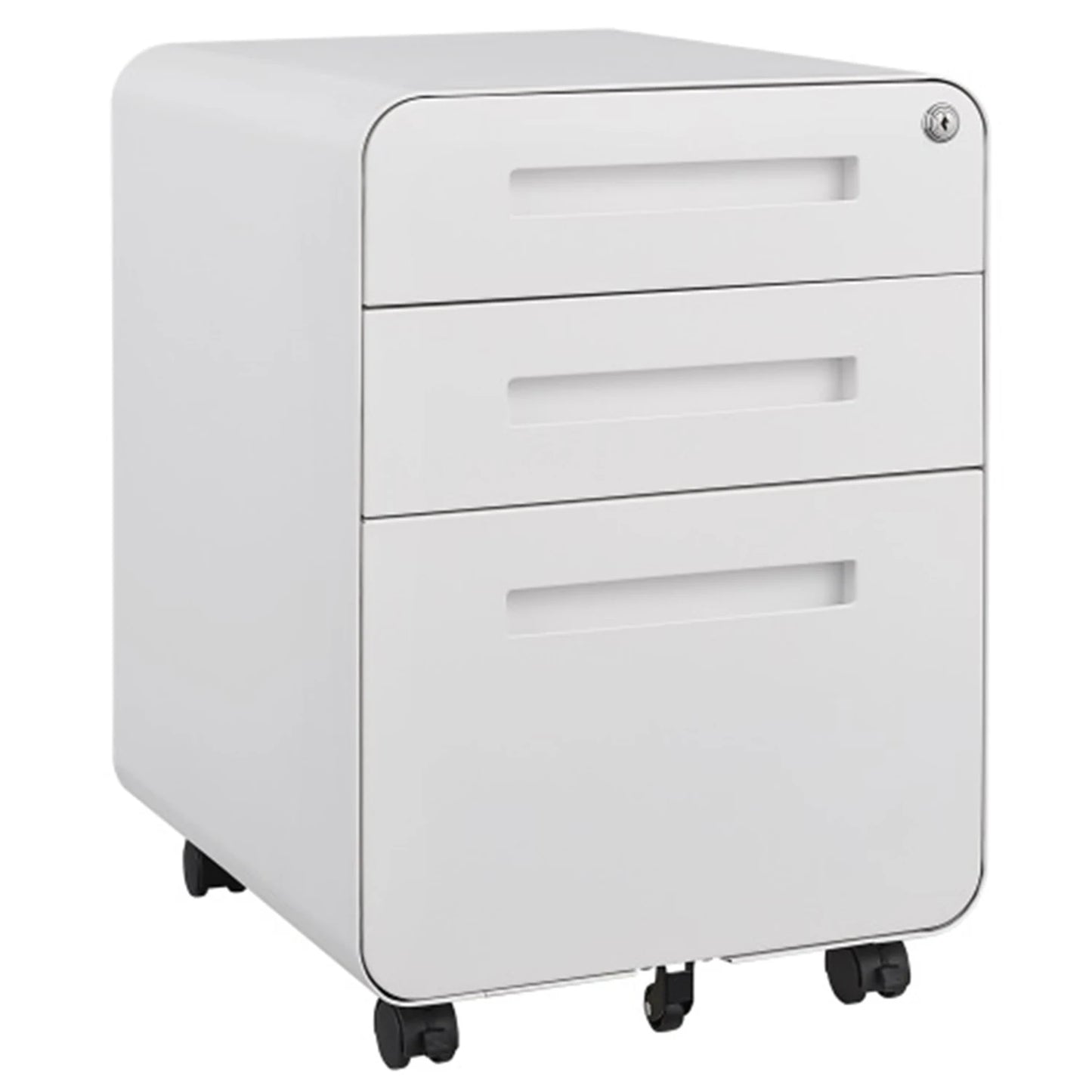 Lockable Secure 3-Drawer Metal File Cabinet