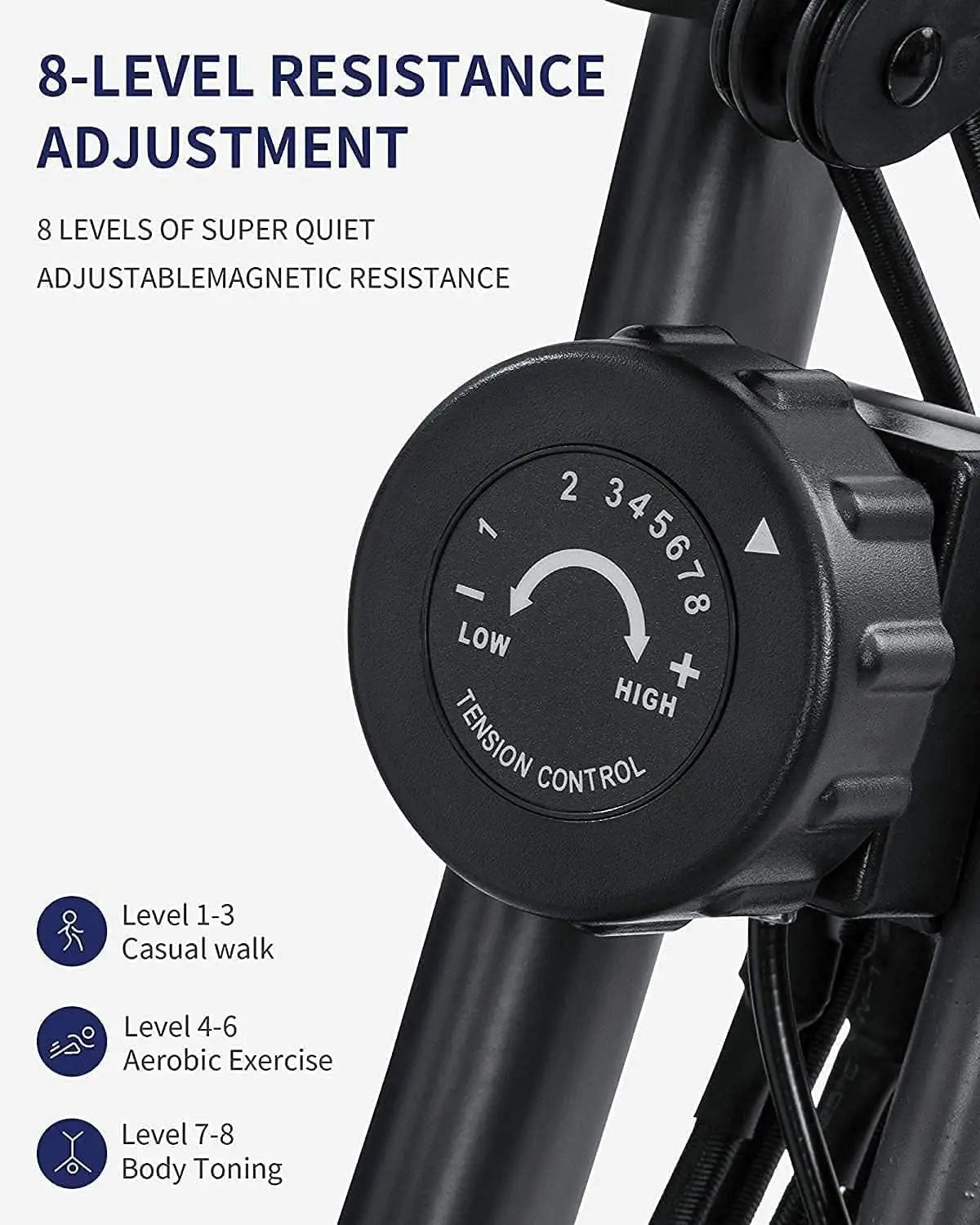 Magnetic Upright Stationary Bike with Pulse Sensor LCD Monitor