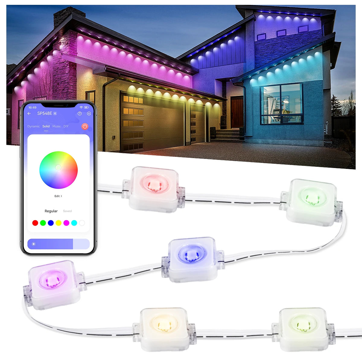Patio Permanent Outdoor Smart RGB Lights