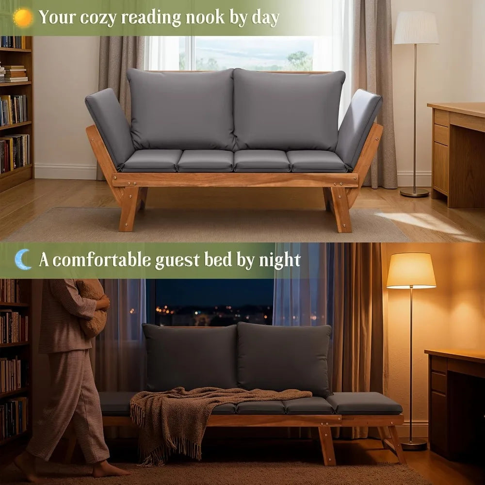 Adjustable Patio Sofa Loveseat with Cushions