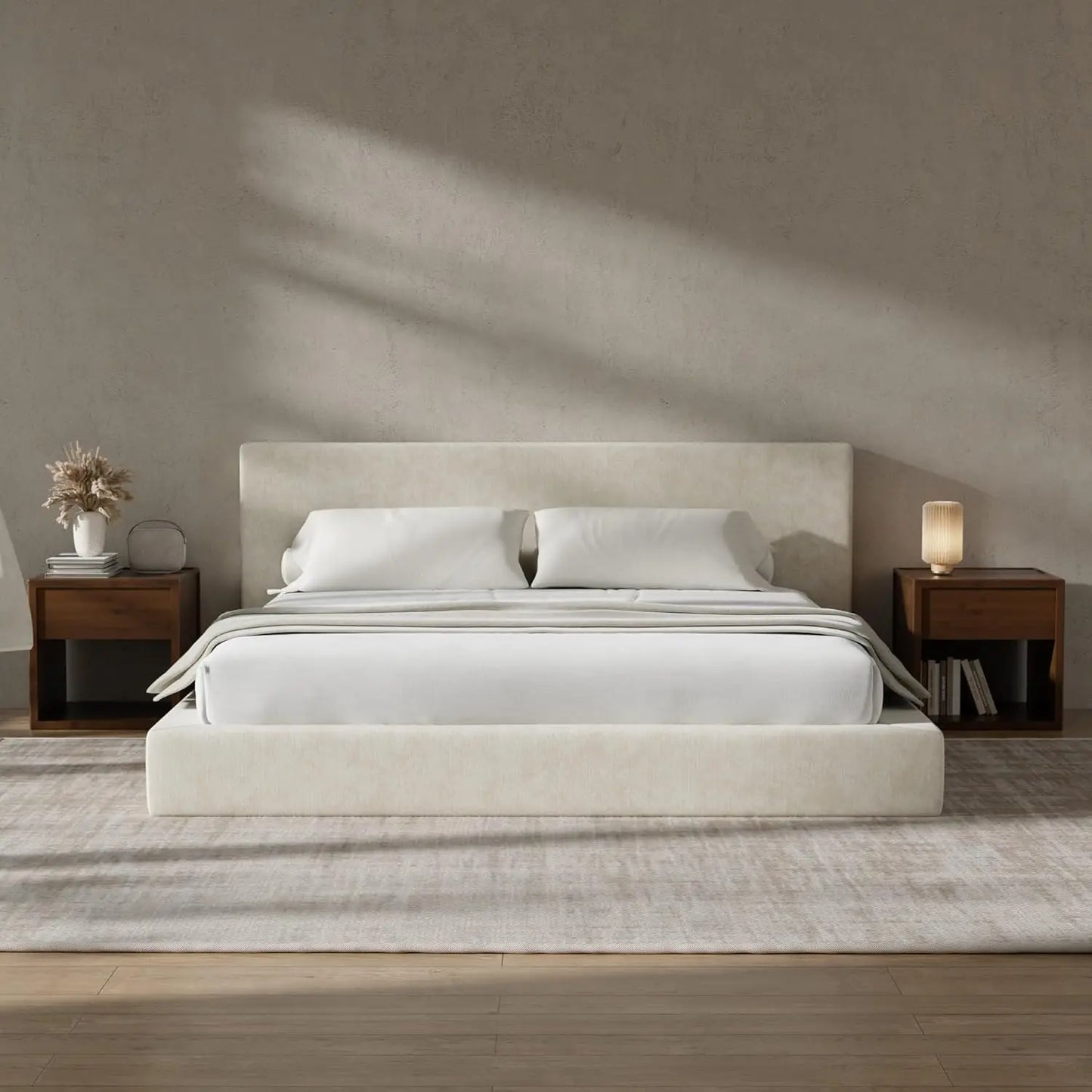 Foam Padded Platform Headboard No Box Spring