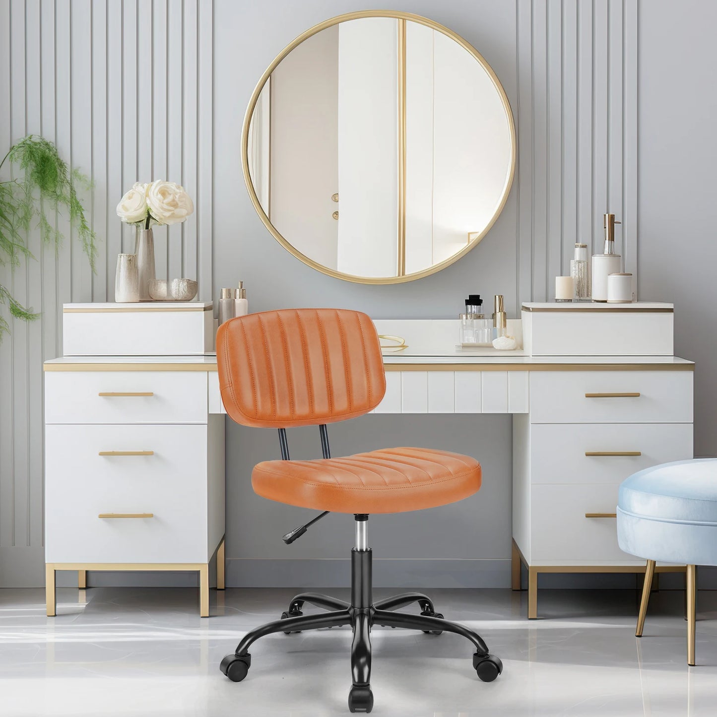 Armless Office Desk Chair