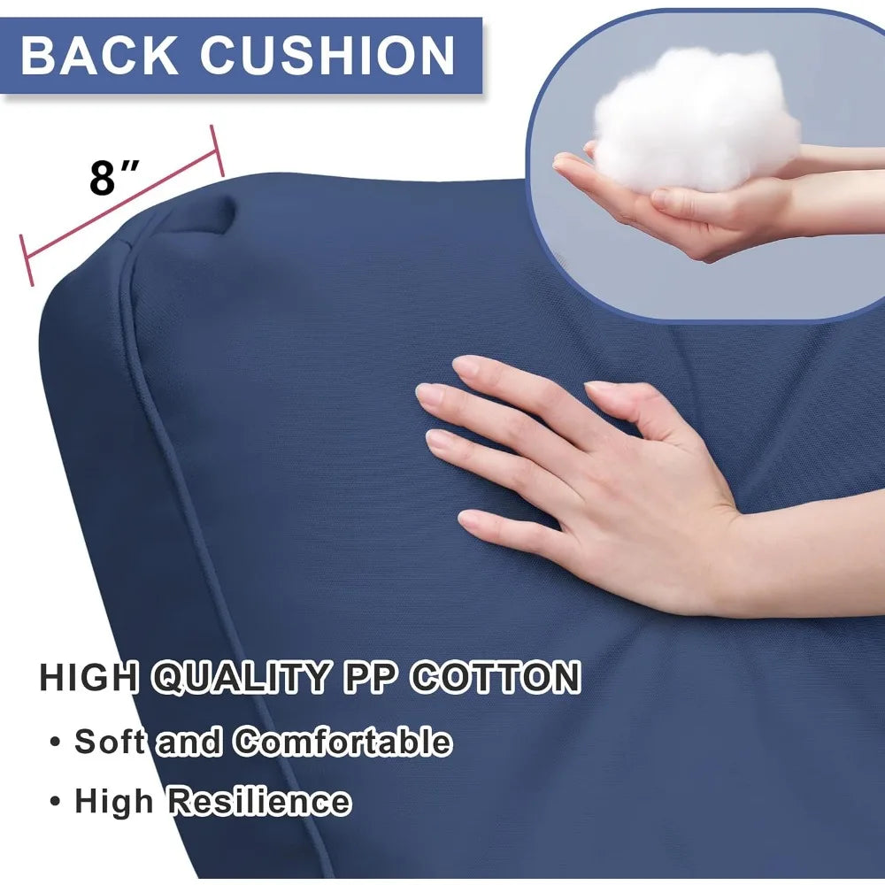 All-Weather Outdoor Recliner Cushion - Replacement Patio Chair