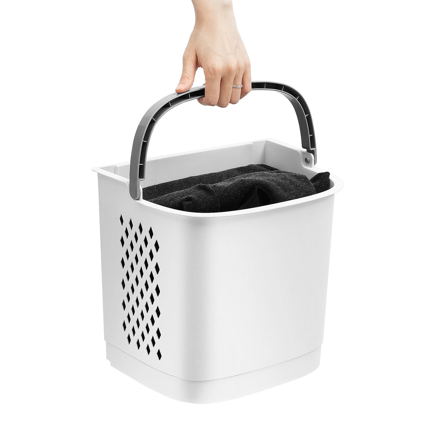 2-Layer Laundry Basket with 4 Universal Wheels Multifunctional
