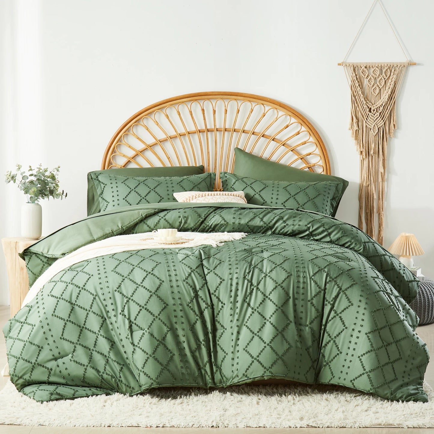 Tufted Boho Comforter Set