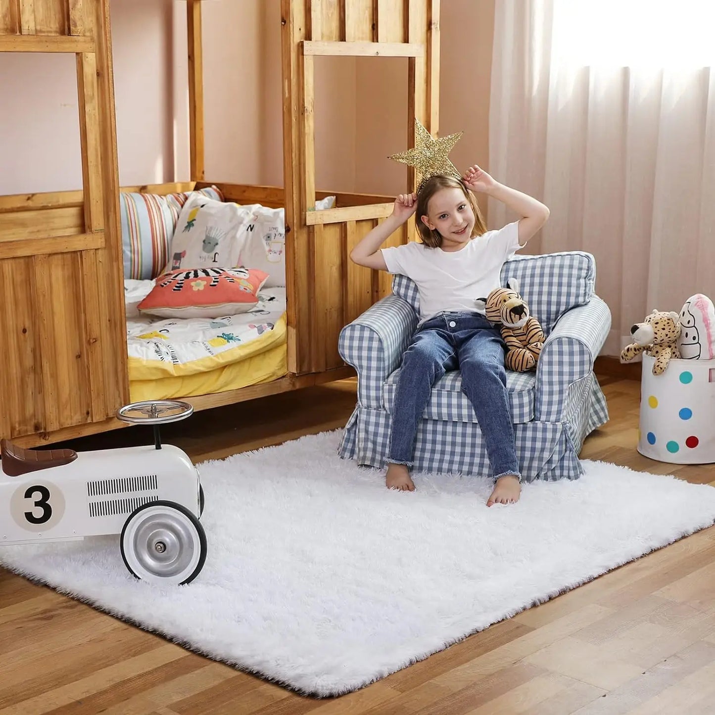 Fluffy Rugs Non Slip Rugs for Hardwood Floors Room Decor