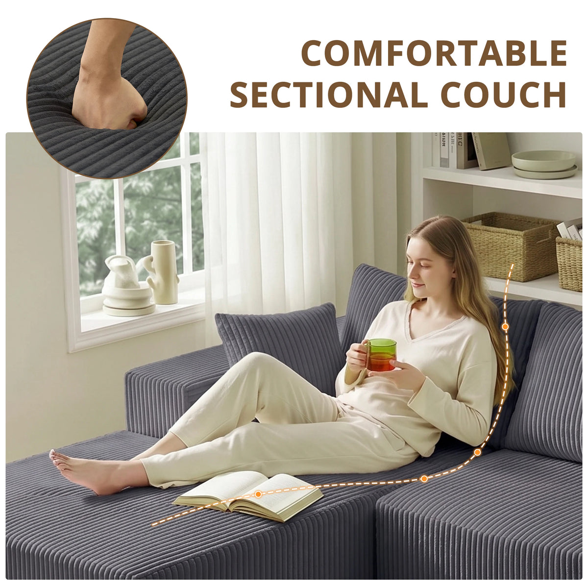Left Facing Recliner Sofa
