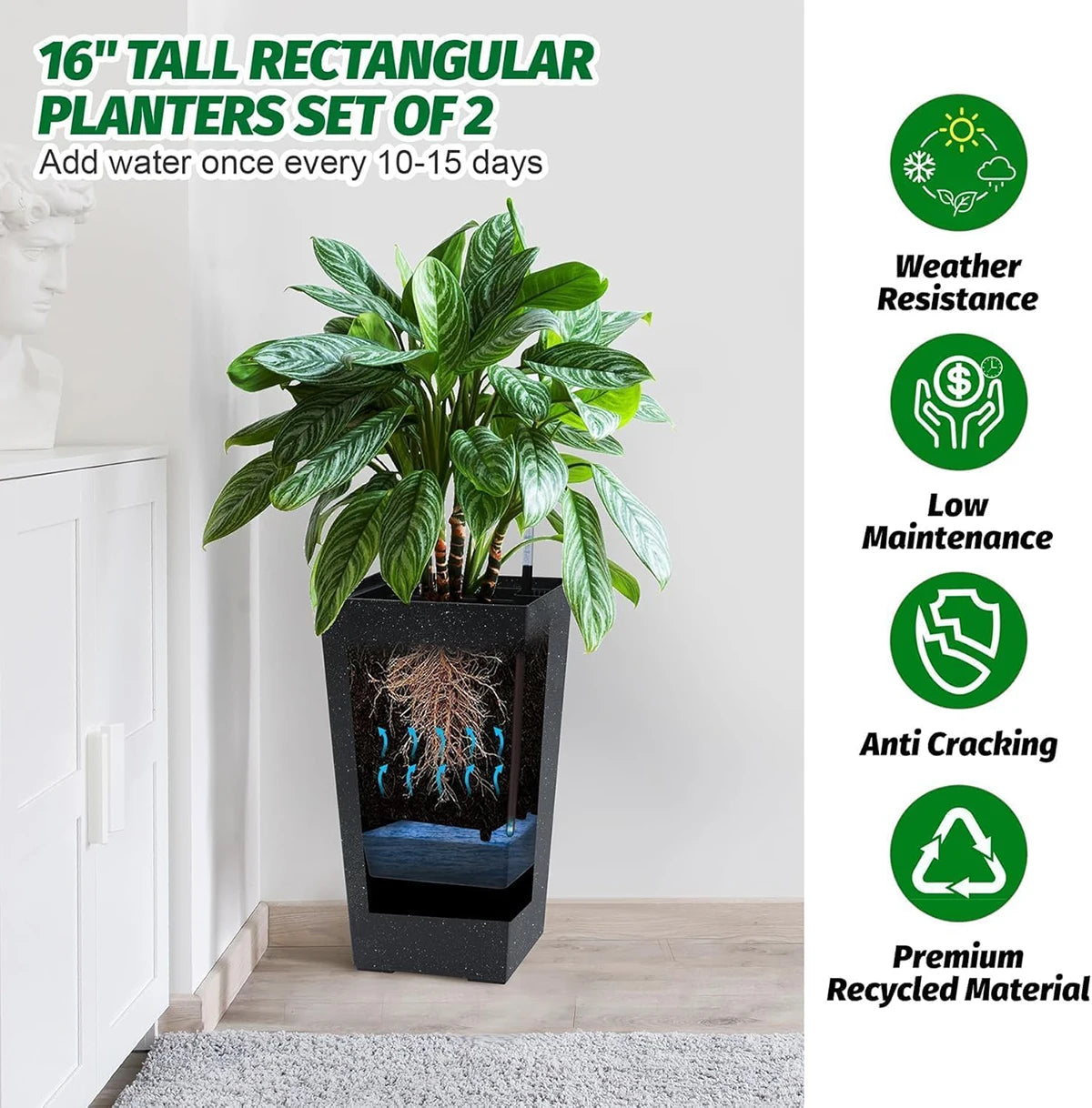 Rectangular Planters Set