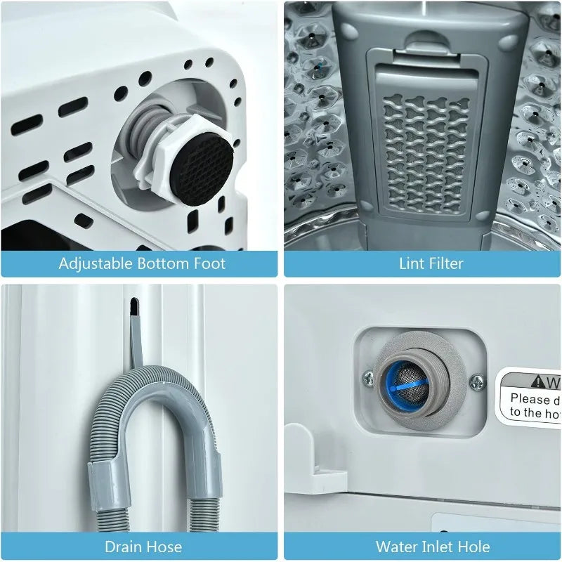 Portable Laundry Washer and Spinner Combo