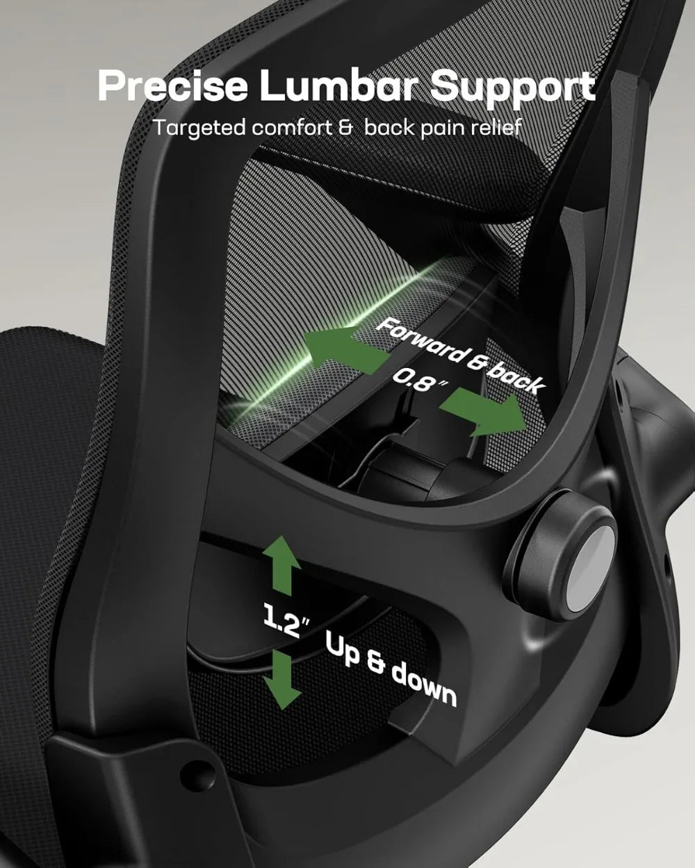 Lumbar Support with Headrest Flip-Up Liftable Arms Swivel Computer Chair