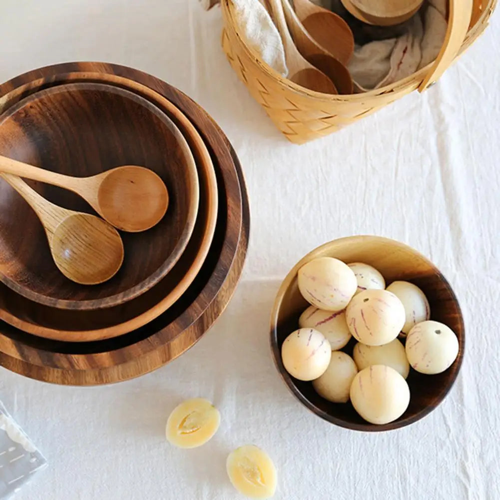 Practical Wooden Soup Bowl