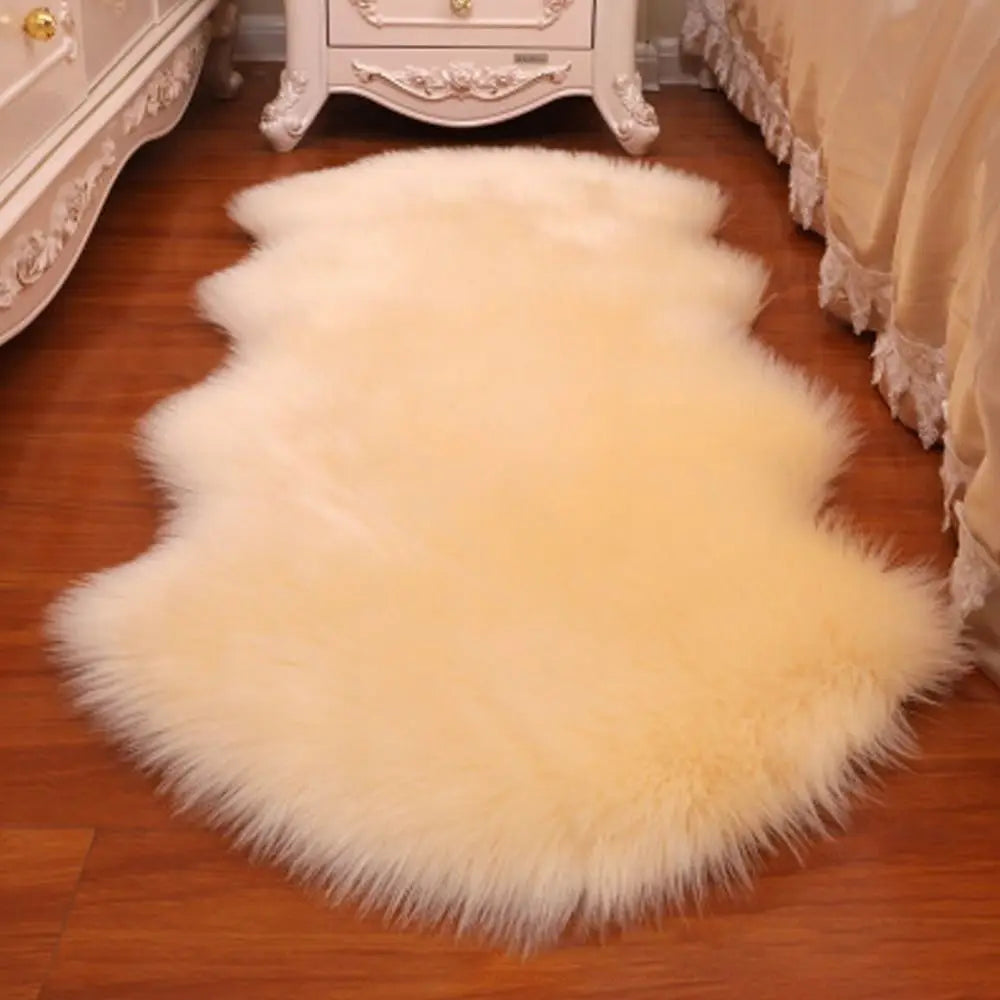 Faux Fluffy Shaggy Rugs Artificial Sheepskin Long Hair Carpet Floor Wool Fluffy Mat