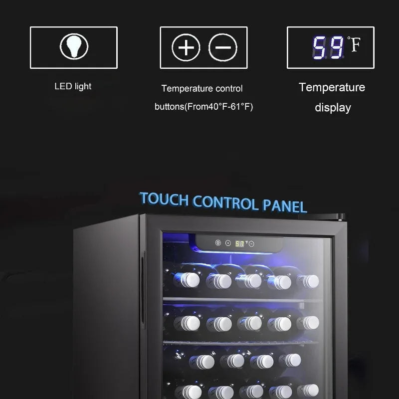 24 Bottle Wine Cooler/Cabinet Beverage Refrigerator