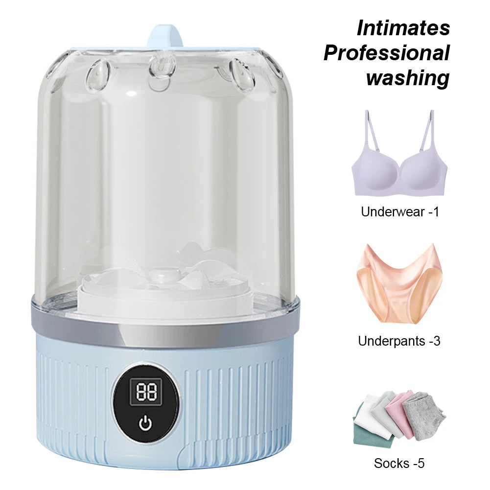 Cordless Small Washing Machine with Laundry Cup for Baby Clothes or lingerie