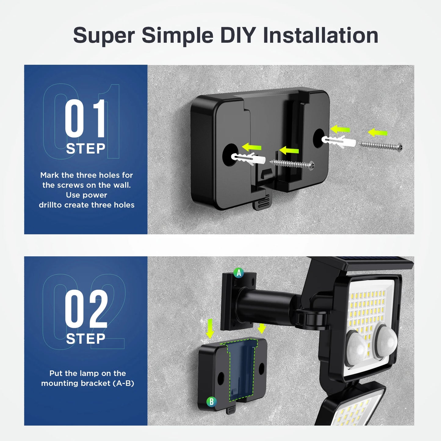 Patio Solar LED Motion Sensor Lights