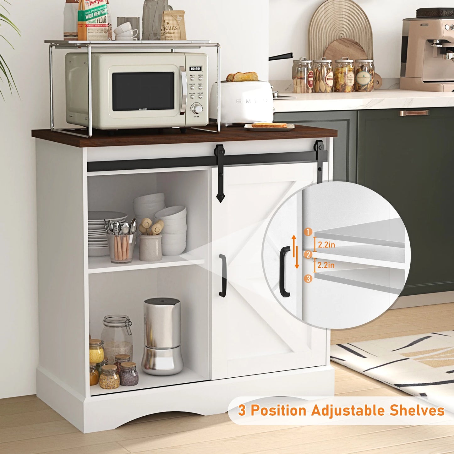 Rustic Coffee Bar Cabinet