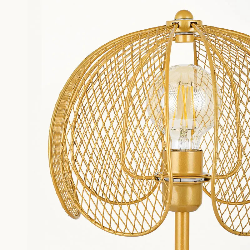 Gold Metal Petal Aesthetic Floor Lamp