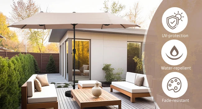 Outdoor Double-Sided Extra Large Table Umbrella