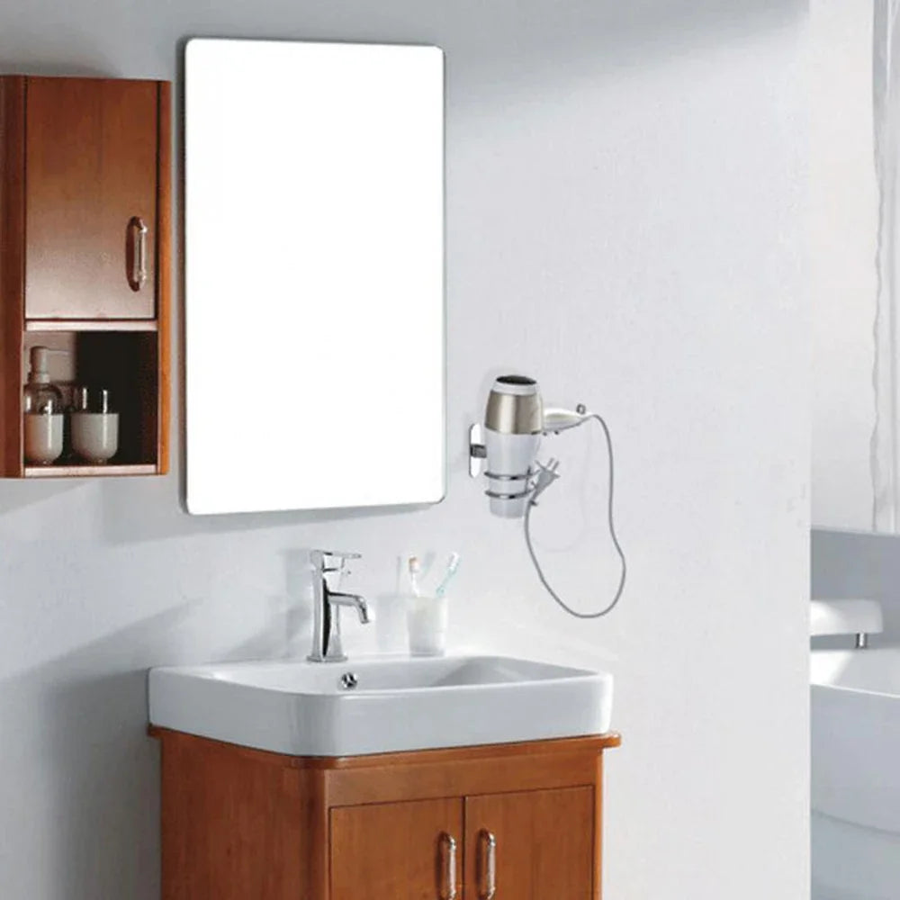 Bathroom Accessory Hair Dryer Holder Wall Mounted Organizer