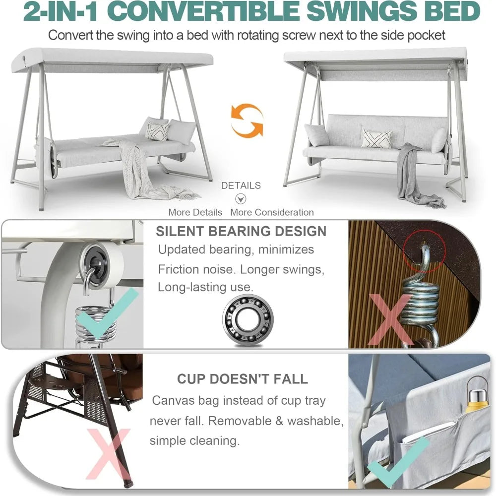Porch Swing with Canopy