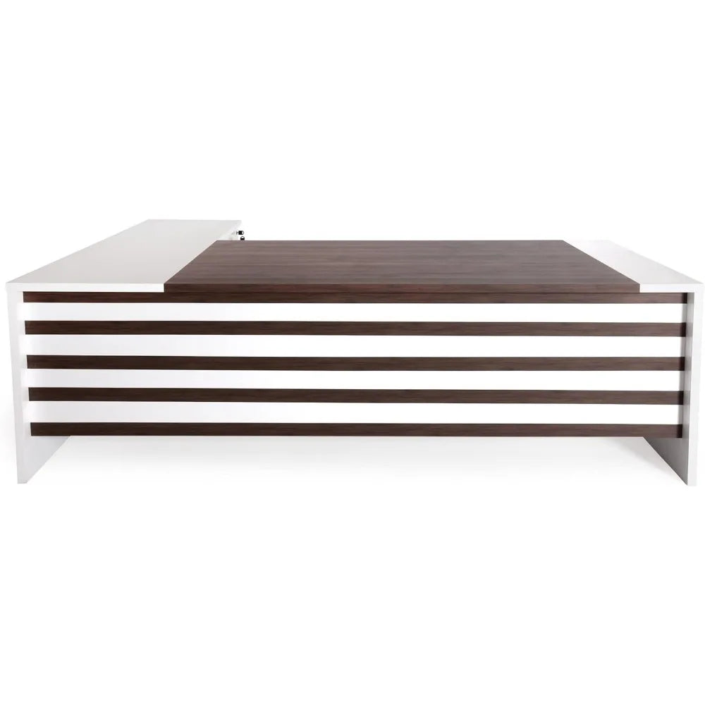 Home Office Executive Desk with File Cabinets