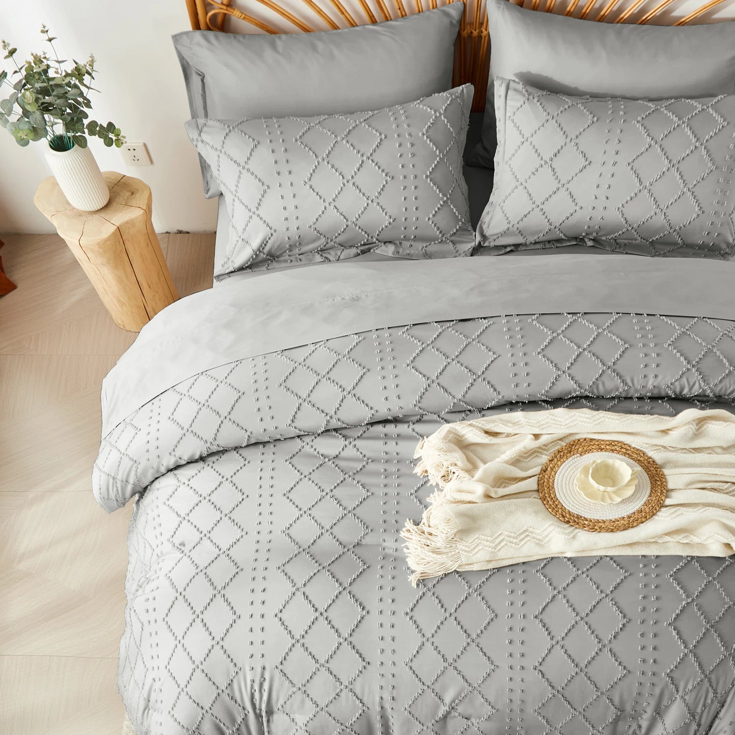 Tufted Boho Comforter Set