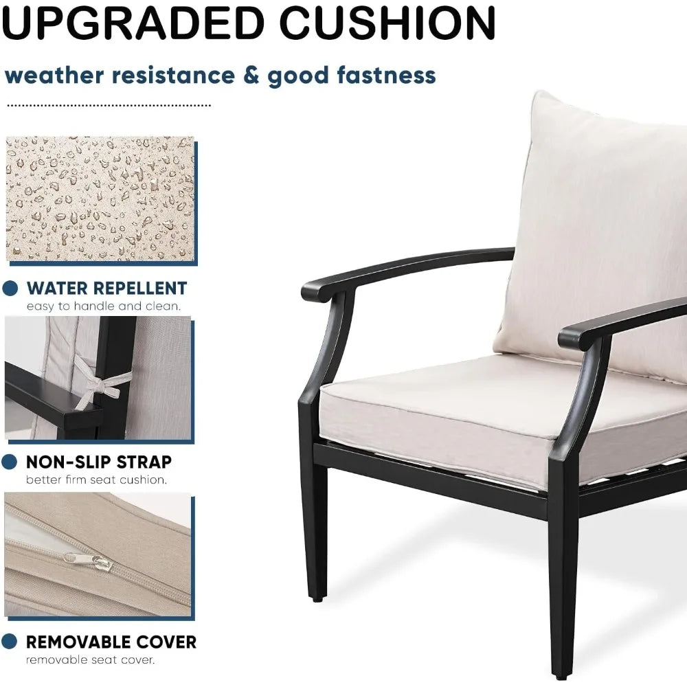 Outdoor Patio Furniture Set with High Backrest