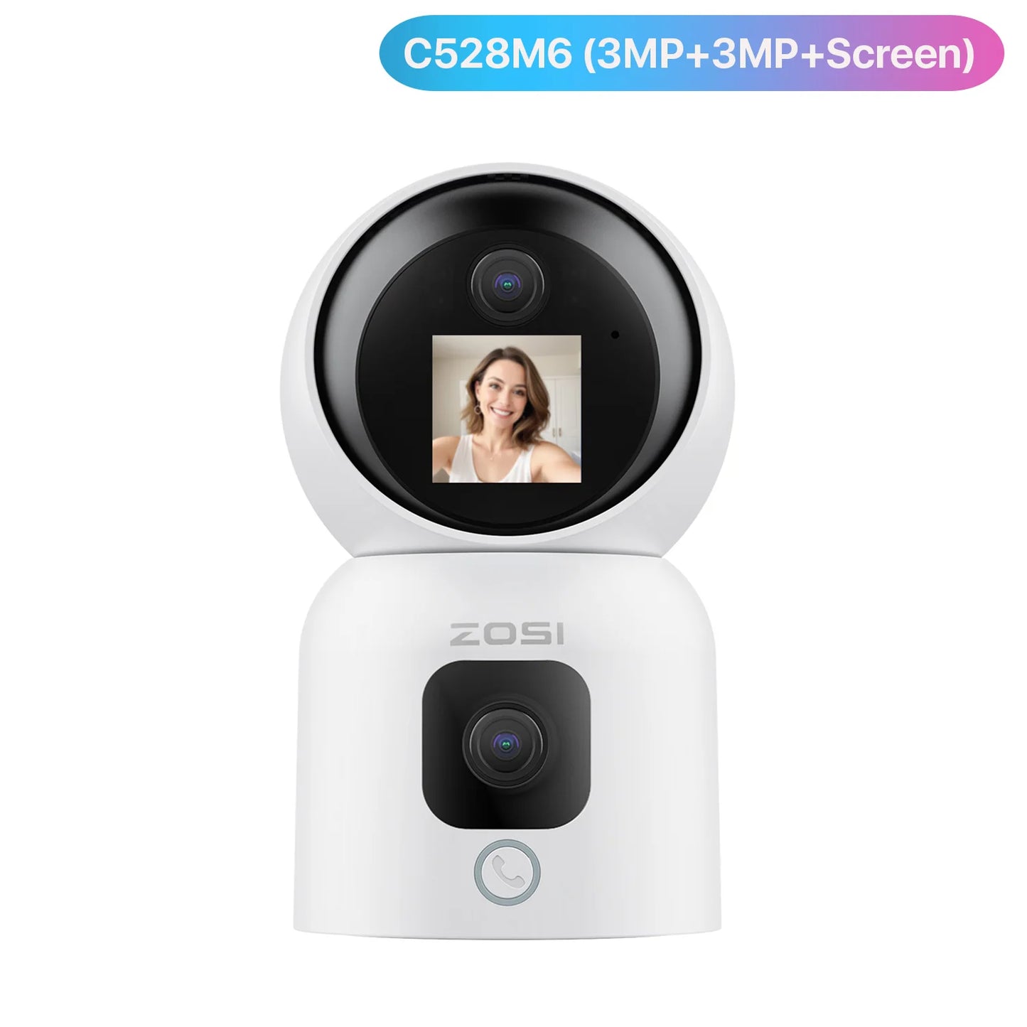 Dual-Lens Indoor Security Camera