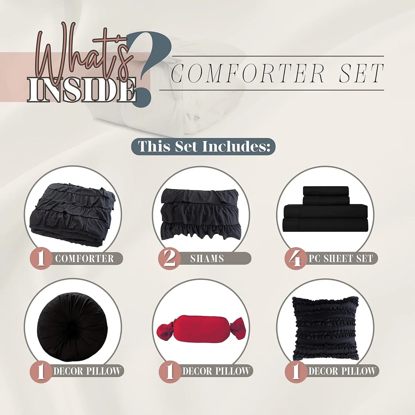 Multi-Ruffle Comforter Set