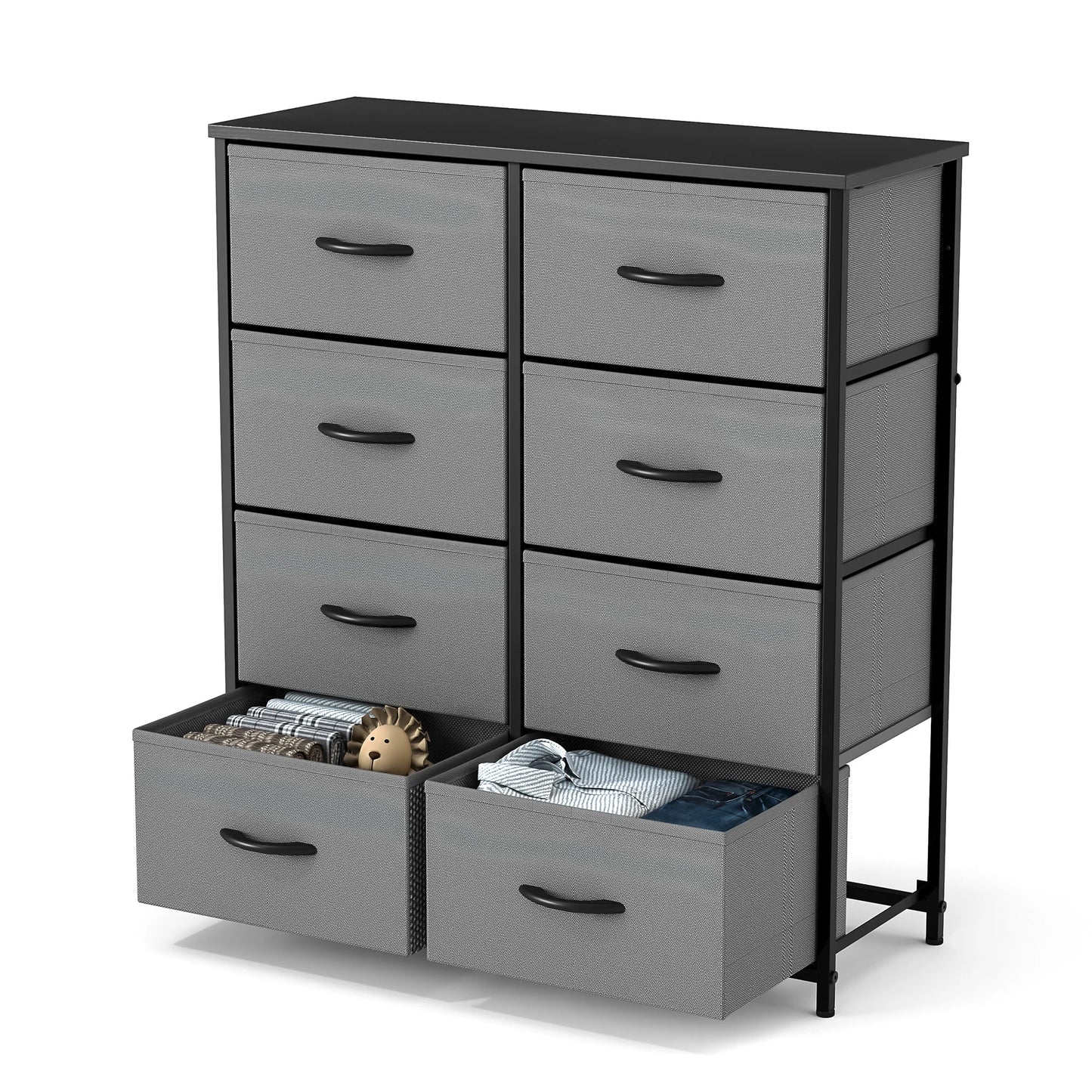 Children's Wardrobe With 8 Fabric Drawers