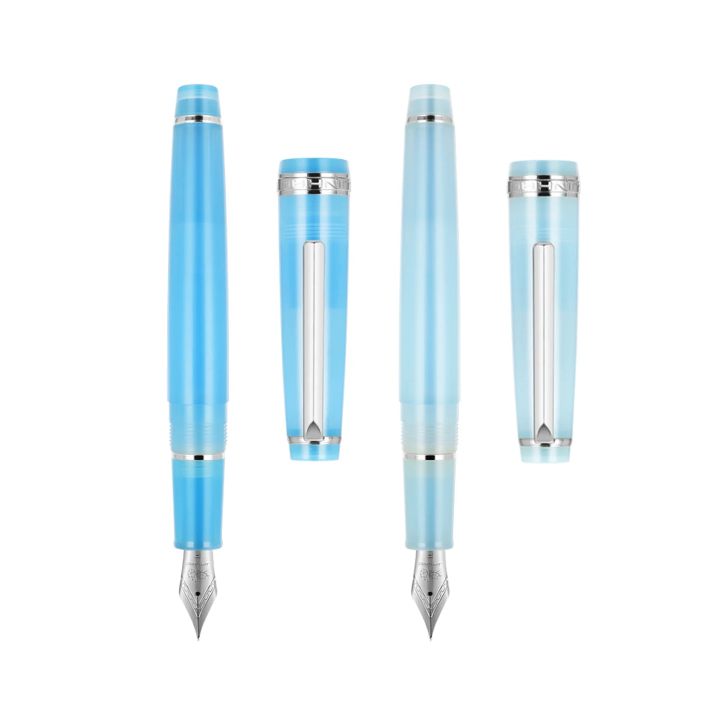 Fountain Pen Silver clip Acrylic Barrel Fine Nib